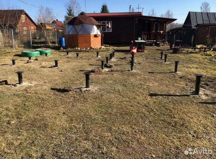 Винтовые сваи с монтажом