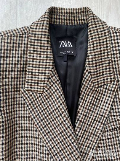 Пиджак в клетку Zara женский M, брюки Zara M