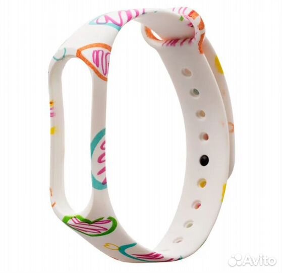 Силиконовый ремешок для Mi Band 3/4/5/6 с рисунком