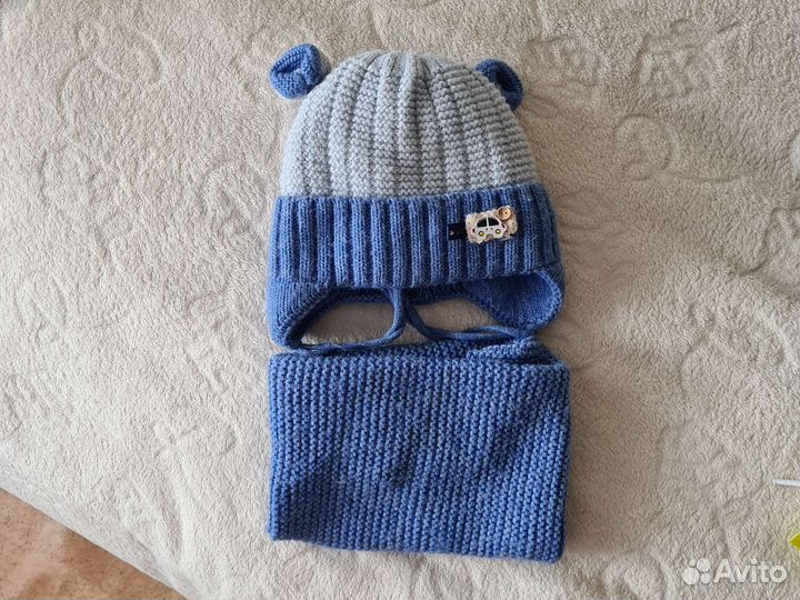 Комплект шапка и снуд детский