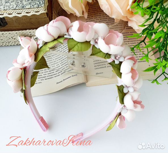 Ободок с цветами