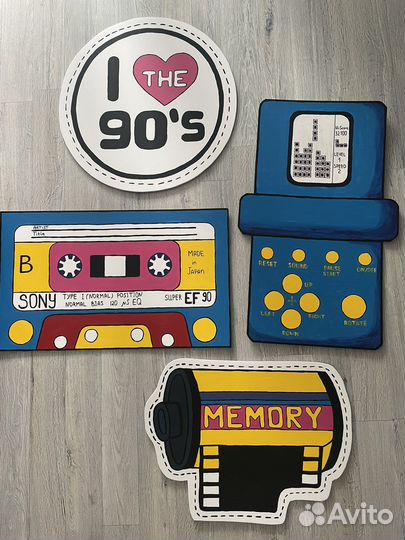 Реквизит для фото Фигуры для фото Вечеринка 90-е