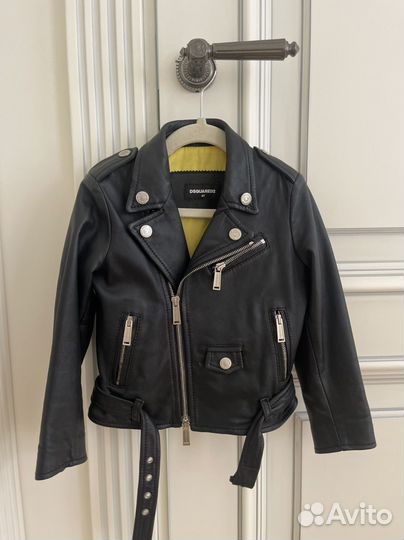 Кожаная куртка косуха dsquared2