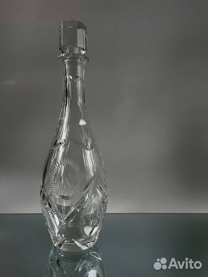 Графин штоф хрусталь цветное стекло СССР