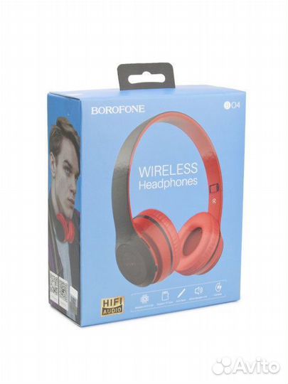 BT Гарнитура borofone BO-4 RED Полноразмерная