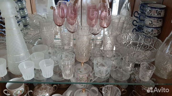 Ваза хрустальная салатник сервизы СССР