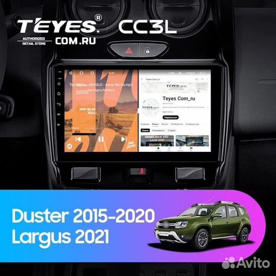 Магнитола Teyes CC3L 4/64 LADA Largus 2021+