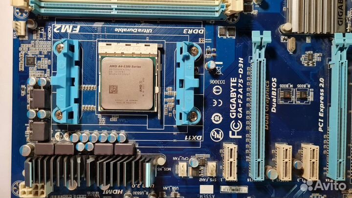 Материнская плата Gigabyte GA-F2A75-D3H, с A4-5300