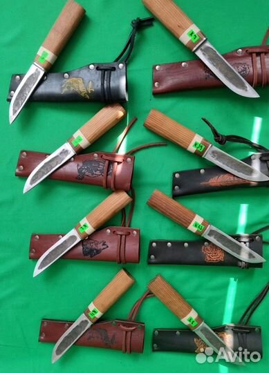 Ножи якутские ручной работы 110х18мшд с гравировко