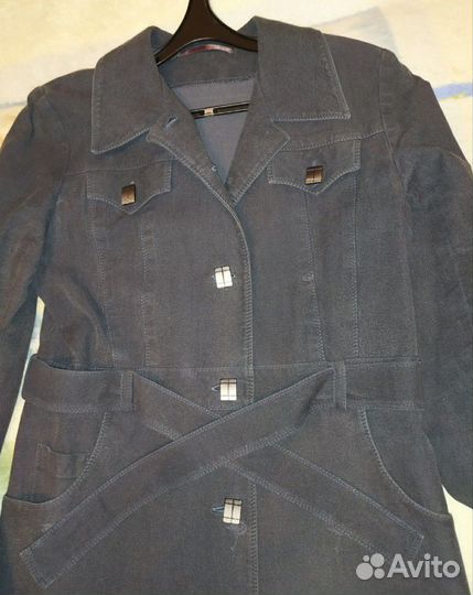 Плащ джинсовый-эксклюзив