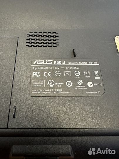 Asus K50IJ 2 ядра 4 гб SSD 120gb