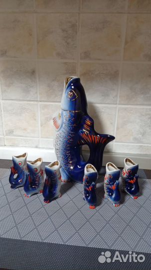 Фарфоровый сервиз СССР графин рюмки