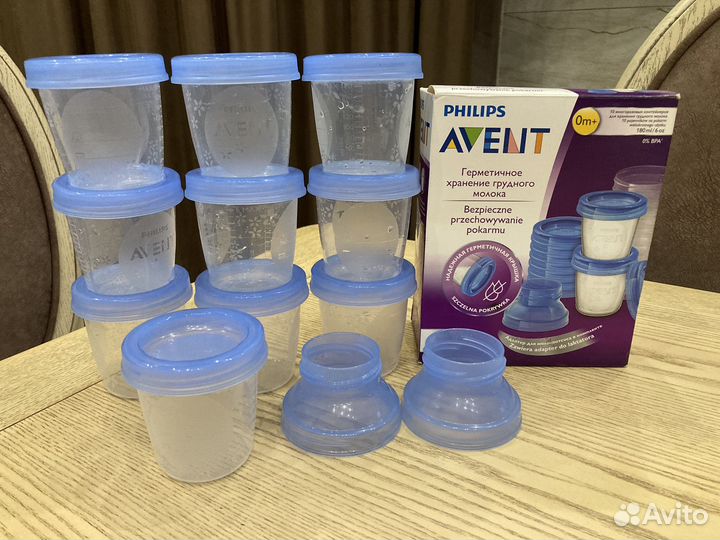 Контейнеры стаканчики avent для грудного молока