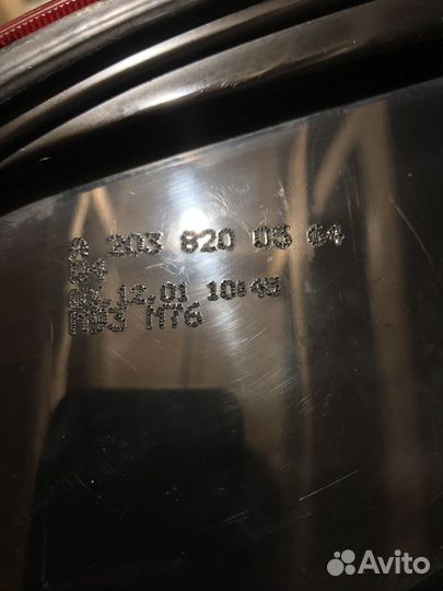 Фонарь задний левый Mercedes CLC W203 Coupe