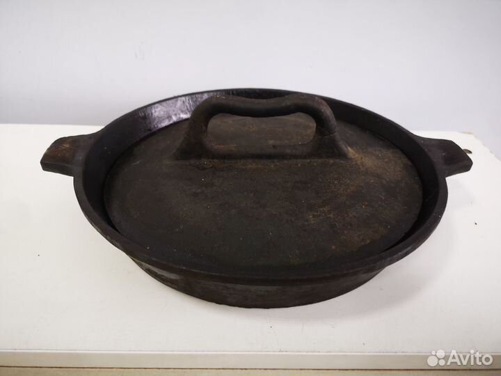 Чугунная литьевая сковорода-гриль казаны, кастрюли