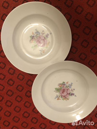 Тарелки, мейсен.букет. З-д Пролетарий, 2 шт. 1970