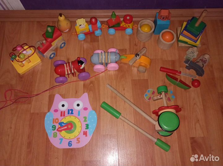 Игрушки деревянные набором