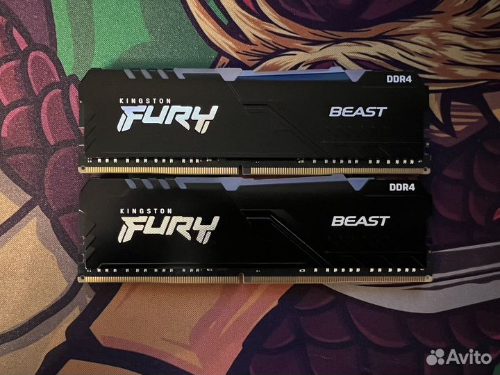 Оперативная память kingston fury ddr4 16gb