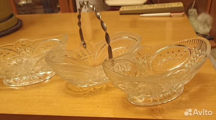 Хрустальные вазы конфетницы