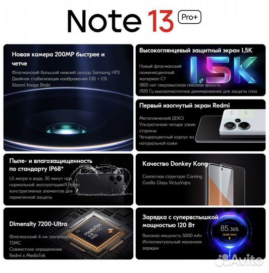 Xiaomi Redmi Note 13 Pro+, 8/256 ГБ