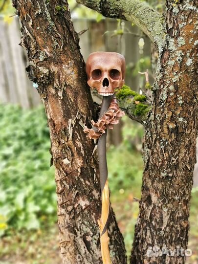 Посох с черепом, посох шамана, посох для костюма