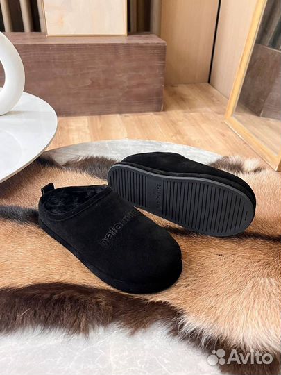 Balenciaga мюли с мехом