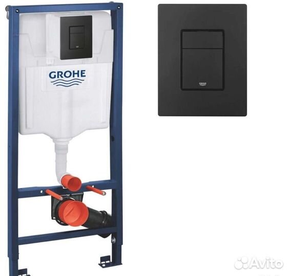 Инсталляция Grohe Rapid с чёрной клавишей