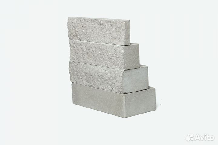 Облицовочный кирпич Персик (белый цемент) Евро угл
