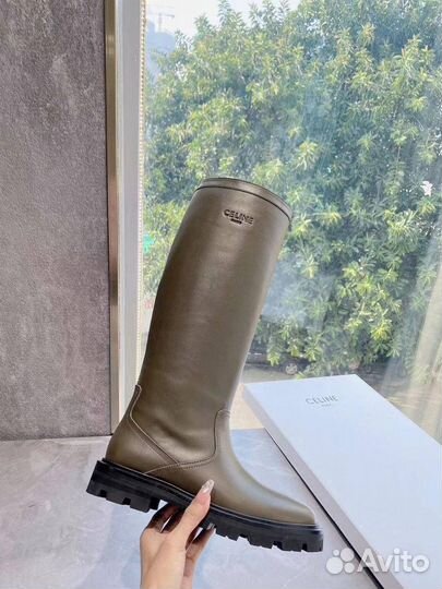 Сапоги женские Celine натуральная кожа