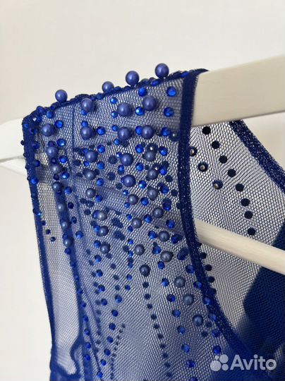 Синее праздничное платье 46 размера milomoor