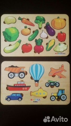 Рамка вкладыш овощи. Деревянные пазлы