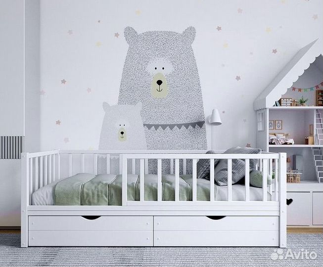 Кровать детская из массива бука