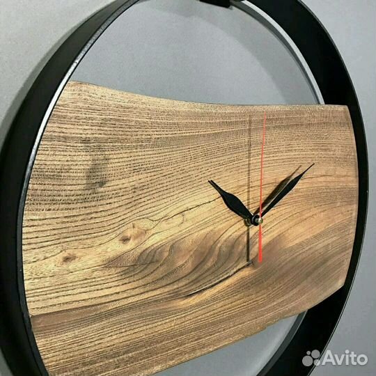 Часы из слэба в стиле loft