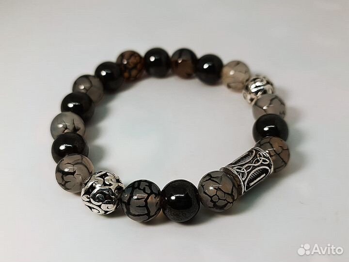 Стрейч-браслет из натурального камня Агат