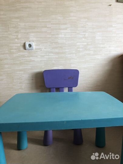 Детский стол и стул IKEA