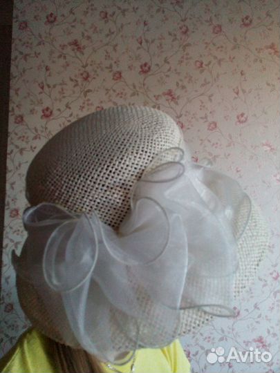 Шляпка из рисовой соломки