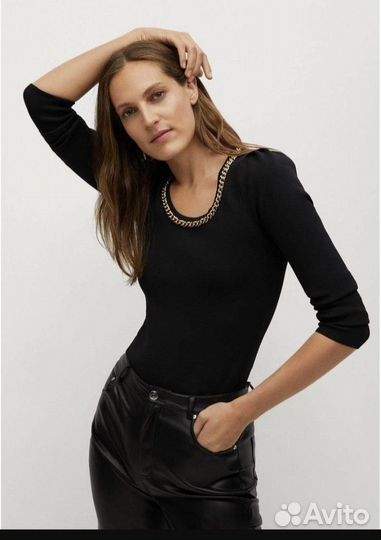 Джемпер Кофта Mango с цепочкой, Новый с биркой