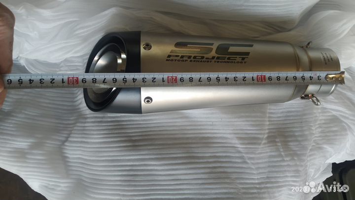 Глушитель прямоток на Honda super cub AA04