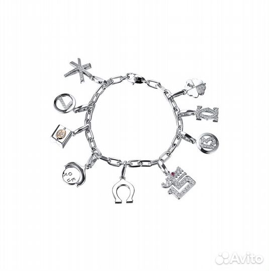 Браслет Cartier Nine - Charms White Gold Bracelet