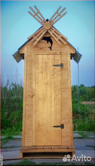 Дачный туалет деревянный BLU778