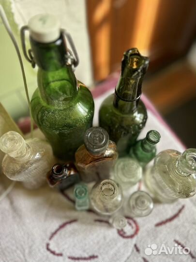 Старинные бутылки пузырьки