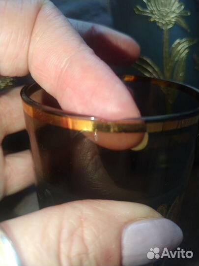 Стакан 4 шт богемское стекло, Чехия, 1977 год