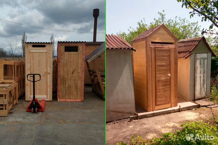 Туалет для дачи дачный деревянный уличный под ключ