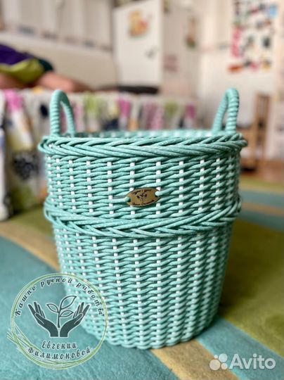 Корзина интерьерная плетеная 20л