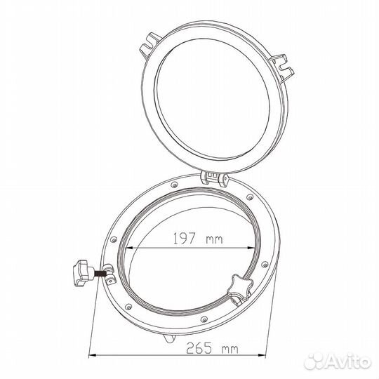 Иллюминатор SeaFlo 197 (265) мм