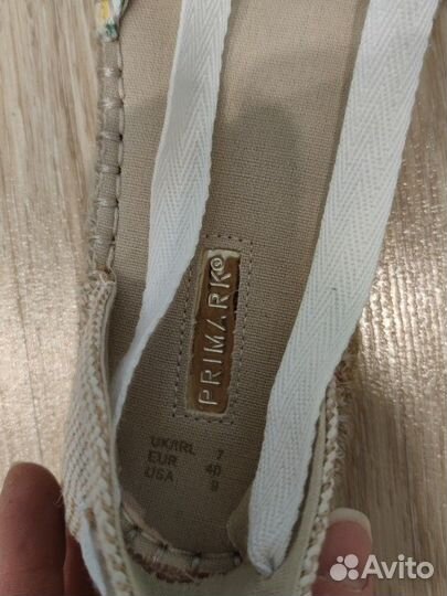 Эспадрильи Primark 39-40 р