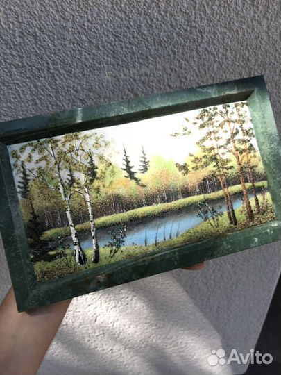 Панно из поделочного камня