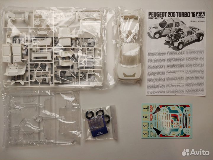 Сборная модель 1/24 Tamiya Peugeot 205 Turbo 16