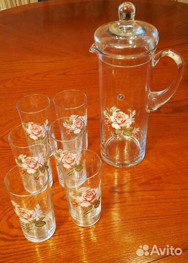 Набор графин +6 стаканов для сока