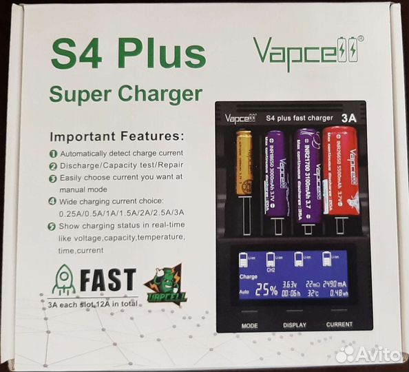 Зарядное устройствоVapcell S4 Plus